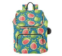 ISAOA Guava Pattern Blue Background Fashion Zaino Borsa per le Donne Borsa a Tracolla Casual Daypack Travel Ladies Bag 15L