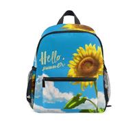 ISAOA Hello Summer Sunflower - Zaino per la scuola materna per bambini, piccolo, a tracolla, per scuola materna, casual, per ragazzi e ragazze