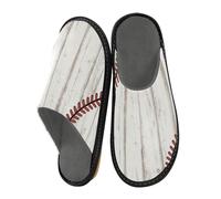 ISAOA Home Sweet Home, pantofole da casa da baseball, per donne e uomini, pantofole antiscivolo calde pantofole per interni ed esterni, 34-35, Home Sweet Home Baseball, 39.5/40 EU