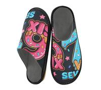 ISAOA Ice Cream Six Seven House Pantofole per donne e uomini, pantofole antiscivolo calde pantofole da casa per interni ed esterni, 34-35, Gelato Sei Sette, 42/42.5 EU