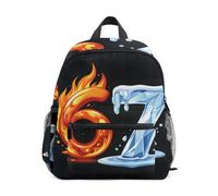 ISAOA Ice Fire 67 Pattern Kids Small School Backpack, Toddler Preschool Shoulder Bookbag Kindergarten School Bag Casual Daypack for Boys Girls