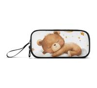 ISAOA Little Bear - Astuccio grande con stelle e luna, 3 scomparti, portatile, grande, per adolescenti, ragazzi, ragazze, adulti, studenti, Little Bear Stelle e Luna, Taglia unica, Organizer per borse