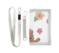 ISAOA Little Bear Ballet Pattern - Portafogli per bambini per ragazzi e ragazze, portafoglio a tre ante con tasca portamonete con cerniera e porta carte, portafoglio novità per regali di compleanno