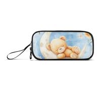 ISAOA Little Bear Flower - Astuccio grande con 3 scomparti, portatile, grande, per adolescenti, ragazzi, ragazze, adulti, studenti, Piccolo Orso Fiore, Taglia unica, Organizer per borse