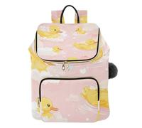 ISAOA Little Yellow Duck Cloud Pattern Fashion Zaino Borsa per le Donne Borsa a Tracolla Casual Daypack Travel Ladies Bag 15L
