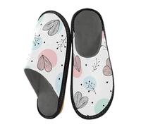 ISAOA Love Grass Onda Point Pattern House Pantofole per donne e uomini, pantofole antiscivolo calde pantofole per interni ed esterni, 34-35, Motivo a punto d'onda con erba d', 40.5/41 EU