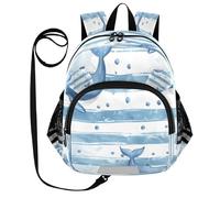 ISAOA Mini zaino per bambini Zaini per bambini Zaino da viaggio Borsa da viaggio Parole chiave Bella balena per la scuola materna elementare Ragazzi Ragazze, Multi, S