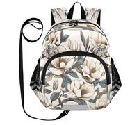 ISAOA Mini zaino per bambini zaino per bambini zaino da viaggio borsa bianca camelia per asilo elementare ragazzi ragazze, Multi, S