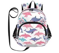 ISAOA Mini zaino per bambini zaino per bambini zaino da viaggio borsa blu rosa balena per asilo elementare ragazzi ragazze, Multi, M