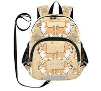 ISAOA Mini zaino per bambini zaino per bambini zaino da viaggio borsa Corgi ossa per asilo elementare ragazzi ragazze, Multi, M