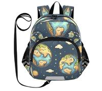 ISAOA Mini zaino per bambini zaino per bambini zaino da viaggio borsa da viaggio borsa cartone animato terra per asilo elementare ragazzi ragazze, Multi, S