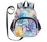 ISAOA Mini zaino per bambini zaino per bambini zaino da viaggio borsa da viaggio con cactus succulente modello per asilo elementare ragazzi ragazze, Multi, S