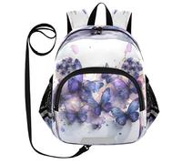 ISAOA Mini zaino per bambini zaino per bambini zaino da viaggio borsa da viaggio farfalle le cui ali per asilo elementare ragazzi ragazze, Multi, S