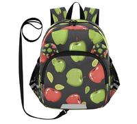 ISAOA Mini zaino per bambini zaino per bambini zaino da viaggio borsa da viaggio mele rosse mele verdi per scuola materna elementare ragazzi ragazze, Multi, S