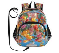 ISAOA Mini zaino per bambini zaino per bambini zaino da viaggio borsa fiore nel cielo blu per asilo elementare ragazzi ragazze, Multi, M