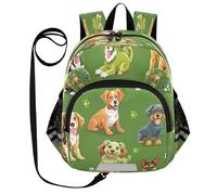 ISAOA Mini zaino per bambini zaino per bambini zaino da viaggio borsa marrone nero cane per asilo elementare ragazzi ragazze, Multi, M