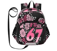 ISAOA Mini zaino per bambini zaino per bambini zaino da viaggio borsa sei sette fiori stella per asilo elementare ragazzi ragazze, Multi, M