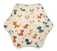 ISAOA Ombrello per bambini, leggero, antivento, con apertura automatica, con cani in stile cartone animato, per pioggia e sole