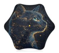 ISAOA Ombrello per bambini, leggero, antivento, con apertura automatica, con costellazione di gatti, per pioggia e sole