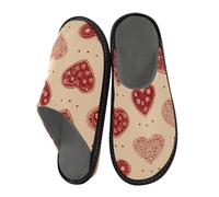 ISAOA Pantofole a pois Love House per donne e uomini, pantofole antiscivolo calde pantofole da casa per interni ed esterni, 34-35, Amore a pois, 38/39 EU