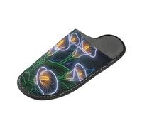 ISAOA Pantofole antiscivolo lavabili e riutilizzabili, pantofole da donna con suola imbottita, calle, albero per casa, interni, ospiti, hotel, feste, Multi, 42/42.5 EU