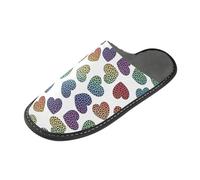 ISAOA Pantofole antiscivolo lavabili e riutilizzabili, pantofole da donna con suola imbottita, con leopardo d'amore, per casa, interni, ospiti, hotel, feste, Multi, 40.5/41 EU