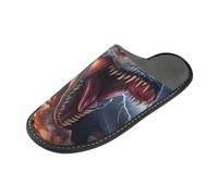 ISAOA Pantofole antiscivolo lavabili e riutilizzabili, pantofole da donna con suola imbottita, dinosauro fulmine vulcano casa casa ospite hotel feste pantofole, Multi, 38/39 EU