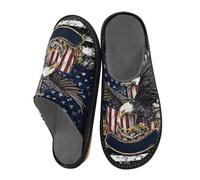ISAOA Pantofole da casa con bandiera del falco nero, per donne e uomini, pantofole antiscivolo calde pantofole da casa per interni ed esterni, 34-35, Bandiera Black Hawk, 42/42.5 EU