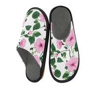 ISAOA Pantofole da casa con motivo Morning Glory per donne e uomini, pantofole antiscivolo calde pantofole da casa per interni ed esterni, 34-35, Modello di gloria mattutina, 44.5/45 EU