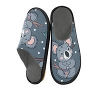 ISAOA Pantofole Koala e Tree House per donne e uomini, pantofole antiscivolo calde pantofole per interni ed esterni, 34-35, Koala e Albero, 39.5/40 EU
