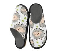 ISAOA Piccole pantofole da casa a forma di pecora, per donne e uomini, pantofole antiscivolo calde pantofole per interni ed esterni, 34-35, Piccole pecore, 39.5/40 EU