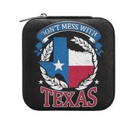 ISAOA Piccolo portagioie in pelle da viaggio, portatile, per gioielli, non scherzare con lo stato del Texas, per ragazze, anelli, orecchini, collane