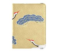 ISAOA Porta passaporto, portafoglio porta carte di vaccino, in pelle, organizer per documenti da viaggio Daniel Crane, Multi