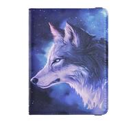 ISAOA Porta passaporto portafoglio porta carte di vaccino porta carte di credito in pelle Due lupi faccia organizzatore documenti da viaggio