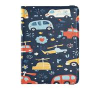 ISAOA Porta passaporto portafoglio porta carte vaccino porta carte in pelle custodia per carte di credito Air Plant Red Blue Car Travel Document Organizer