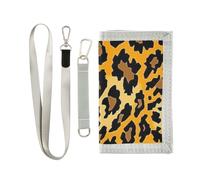 ISAOA Portafogli per bambini con leopardi, per ragazzi e ragazze, portafoglio a tre ante con tasca portamonete con cerniera e porta carte, portafoglio novità per regali di compleanno per bambini