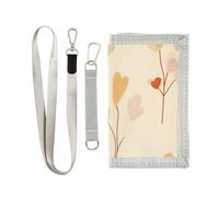 ISAOA Portafogli per bambini con motivo a cuori e fiori, portafoglio a tre ante con tasca portamonete con cerniera e porta carte, portafoglio novità per regali di compleanno per bambini