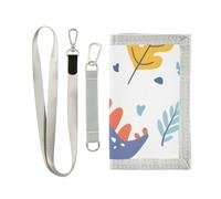 ISAOA Portafogli per bambini dipinti a mano con dinosauri e cespugli per ragazzi e ragazze, portafoglio a tre ante con tasca portamonete con cerniera e porta carte, portafoglio novità per regali di