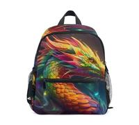 ISAOA Rainbow Magic Fire Dragon - Zaino per la scuola materna, per bambini, per scuola materna, stile casual, per ragazzi e ragazze