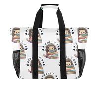 ISAOA Riccio Lettura Libri Borse da Spiaggia per le Donne Grande Impermeabile Beach Tote Bag Viaggi Piscina Yoga Infermiera Shopping Tote Bag