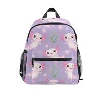 ISAOA Shell Star Axolotl - Zaino per la scuola materna per bambini, piccolo, a tracolla, per scuola materna, casual, per ragazzi e ragazze