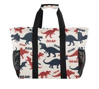 ISAOA Silhouette Dinosauri modello borse da spiaggia per le donne grande impermeabile spiaggia Tote Bag Viaggi Piscina Yoga Infermiera Shopping Tote Bag