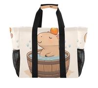 ISAOA Simpatica borsa da spiaggia Capybara da donna, grande, impermeabile, da spiaggia, da viaggio, piscina, yoga, infermiera, shopping