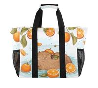 ISAOA Simpatica borsa da spiaggia Capybara da donna, grande, impermeabile, da spiaggia, da viaggio, piscina, yoga, infermiera, shopping