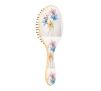 ISAOA Spazzola districante per capelli bagnati, per tutti i tipi di capelli, setole morbide che scorrono attraverso i grovigli con facilità, bella rosa pallido e blu, per capelli bagnati e asciutti