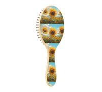ISAOA Spazzola districante per capelli bagnati, per tutti i tipi di capelli, setole morbide scivolano attraverso i grovigli con facilità pittura a olio, tre girasoli per capelli bagnati e asciutti