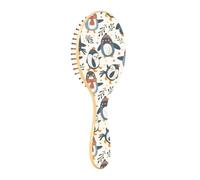 ISAOA Spazzola districante per capelli bagnati, per tutti i tipi di capelli, setole morbide scivolano attraverso i grovigli con facilità cappello pinguini per capelli bagnati e asciutti