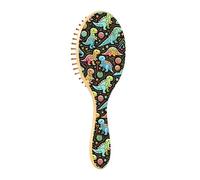 ISAOA Spazzola districante per capelli bagnati, tutti i tipi di capelli, setole morbide scivolano attraverso i grovigli con facilità, simpatici dinosauri colorati per capelli bagnati e asciutti