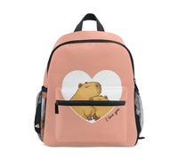 ISAOA Two Capybaras in Love - Zaino per la scuola materna per bambini, piccolo, a tracolla, per scuola materna, casual, per ragazzi e ragazze