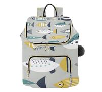 ISAOA Vari modelli di pesce moda zaino borsa per le donne borsa a tracolla casual zaino da viaggio borsa da donna 15L